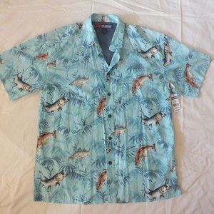 Reel Legends, Men’s NWT Fish Print Short Sleeve Shirt, sz XL